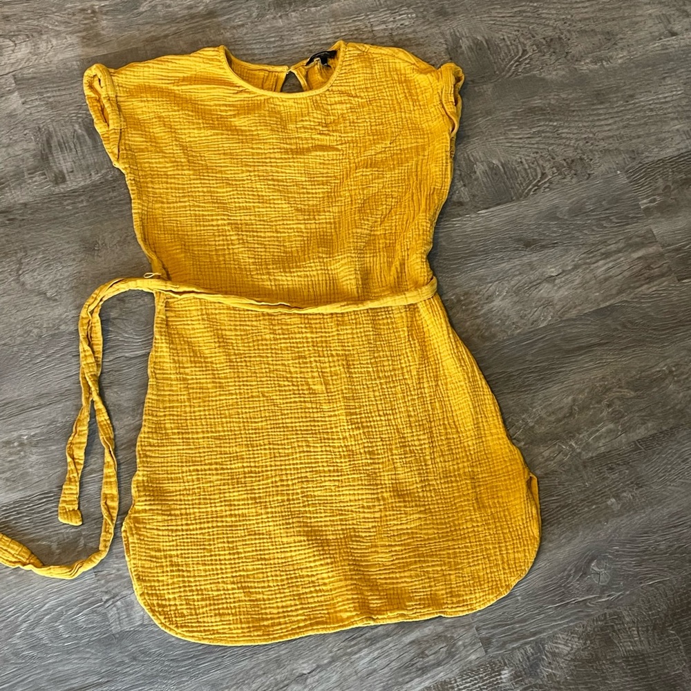EUC Banana Republic Yellow Gauze Dress - Size Small